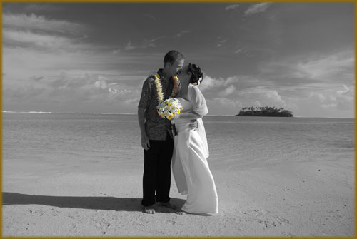 Bride and Groom on the beach