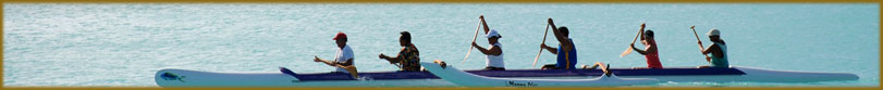 Paddling in Aitutaki